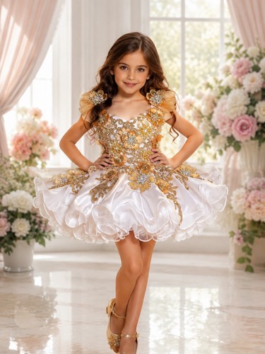 Girls gold white - girls,