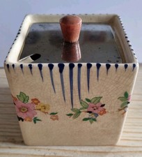 1930's Coronet Ware Parrot & Company Jam/ Preserve Pot With Lid