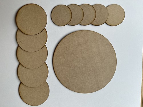 Circle mdf art boards - art,