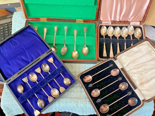 Silver tea coffee spoon - silver, /
