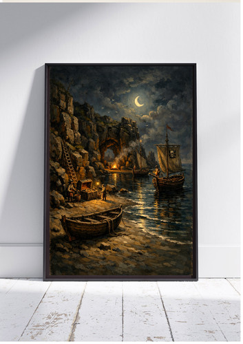 Pirate cove art - pirate,