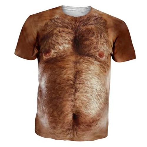 Mens funny shirt 3d hairy - 3d,