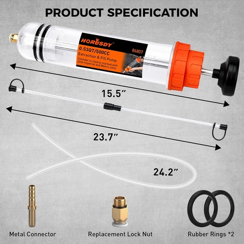 500cc fluid extractor and fill - 500cc,