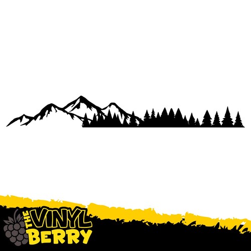 Large mountain forest vinyl - large,