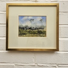 An Original Watercolour Painting Featuring Livestock Signed John P Smith