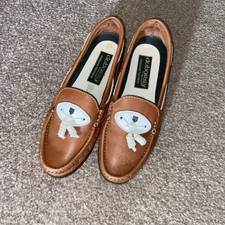 Dubarry Of Ireland Ladies Handmade Deck Flat Shoes Size 4.5 Brown Tan Moccasin 