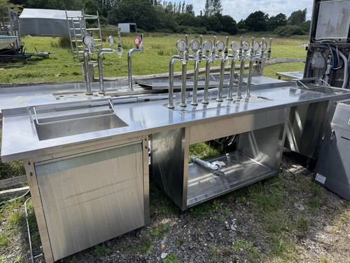 Back bar double ice wells - back, with