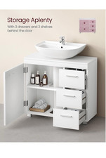 VASAGLE under Sink Bathroom Cabinet, Storage Cabinet, with 3 Drawers, 2 
