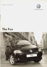 Volkswagen Fox & Urban Fox Specifications 2007-08 UK Market Brochure 1.2 1.4