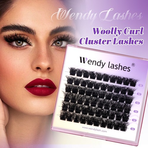 Wool curly cluster - wool, lashes