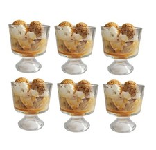Glass Serving Dessert Bowls x6