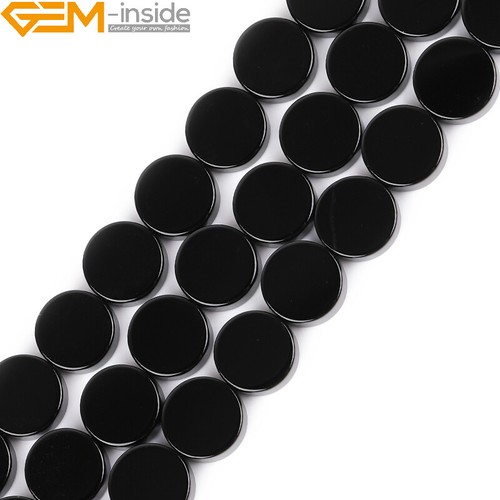 Coin flatback black - coin, agate