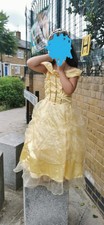 Disney store  Belle Costume Yellow Gold Gown Dress Child age  5-6 