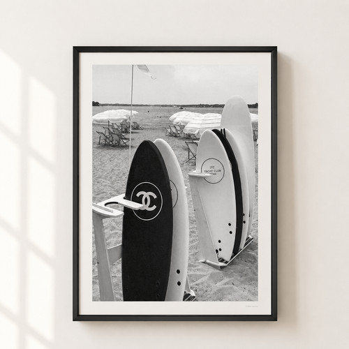 Chanel monochrome surfboard - chanel,