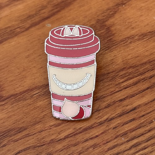 Cheshire cat coffee cup pin - cheshire,