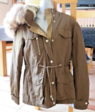 TOPSHOP Hooded Parka Coat Size