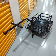 HOMCOM Folding Bicycle Cargo Storage Cart and Luggage Trailer with Hitch