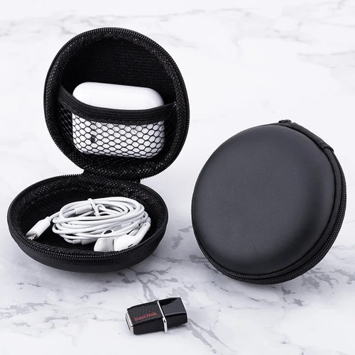Black portable headset - black,