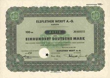 Elsflether Werft AG 1950 Elsfleth Bredstedt Weser DDG Hansa 100 DM Lürssen Shipyard