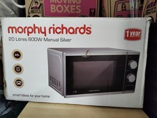 morphy richards microwave 800w 20l silver