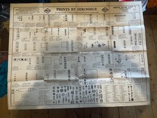 Prints by Hiroshige, Chart 27cm x 35cm, WM Hawley, Oriental Culture Charts No 15