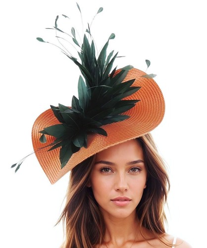Coral orange forest dark green - coral,