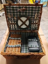 Wicker Picnic Basket Set with Tableware and Cutlery - #9002