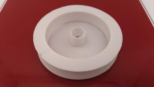 White plastic spool - white, empty