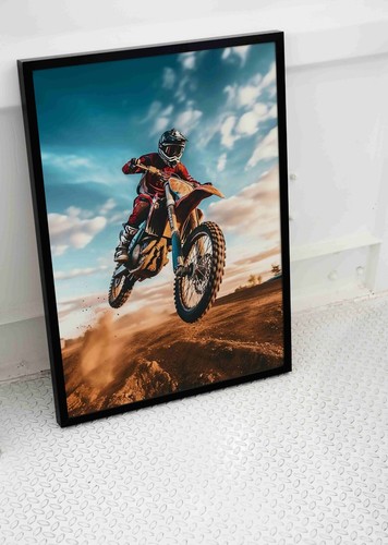Motocross jump motorbike - motocross,