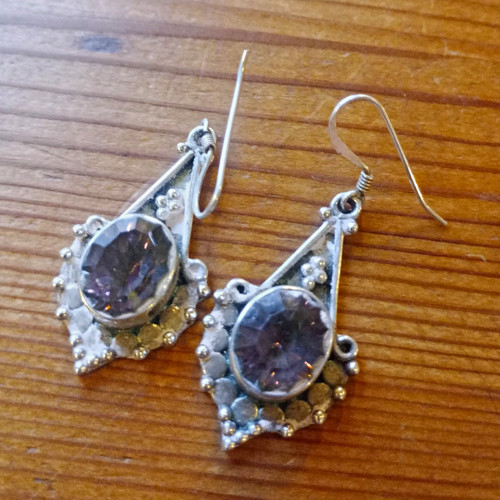 Sterling silver mystic topaz - silver,