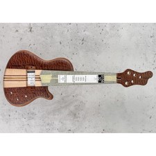 Mayones Cali 5 Fretless Mini 5A Quilted Mahogany - Trans Natural Matte *NEW*