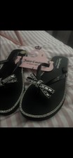 Juicy Couture black Flip Flops