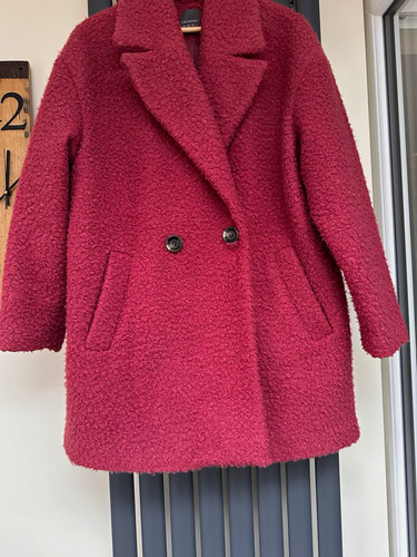 Primark burgundy teddy - primark, coat