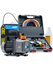 OMT 1/3 hp 4 cfm AC Vacuum Pump & Gauge Set for Auto HVAC Recharge Evacuation