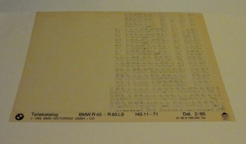 Microfiche spare parts - parts, catalog