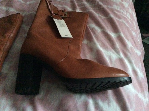 Ladies tan leather boots - tu,