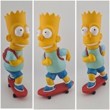 Bart Simpson Riding Skateboad 10" Figure Doll 1997 FOX England Simpsons Rare