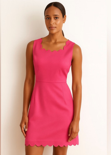 Crew pink scallop sleeveless - j.crew,
