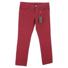Gucci Slim Fit Jeans in Red Cotton