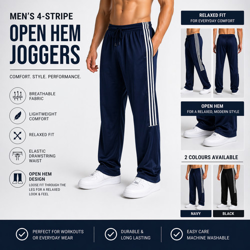 Mens open hem jogging - mens,