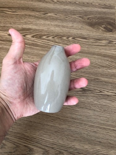 Small gray ceramic bud vase - small,