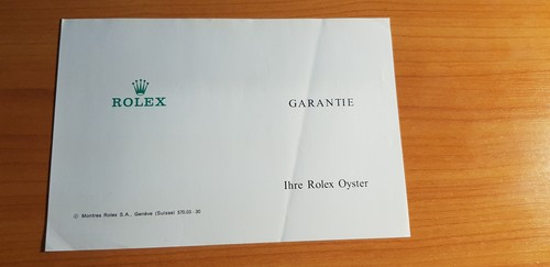 Vintage rolex guarantie german - vintage,
