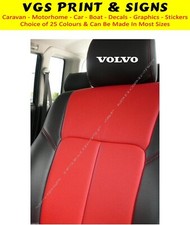 6 x VOLVO CAR HEADREST DECALS