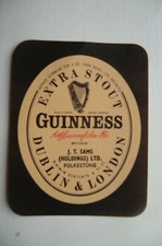 MINT GUINNESS BOTTLED BY SAMS FOLKESTONE KENT BREWERY BOTTLE LABEL 