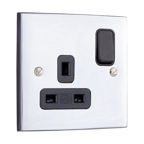 Switched socket polished - mk,