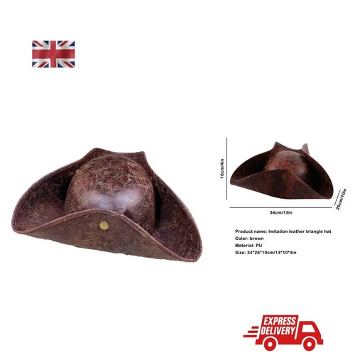 Captain hat faux leather - hat,