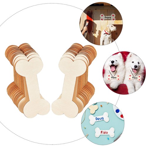 20pcs wood dog bone - 20pcs,