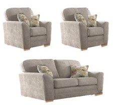 Beige Brown High Quality Fabric Material 3 Seater + 2 Seater Sofa Suite KERRY 31