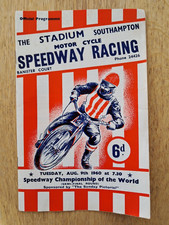 SPEEDWAY PROGRAMME: WORLD CHAMPIONSHIP SEMI-FINAL AT SOUTHAMPTON 9.8.60