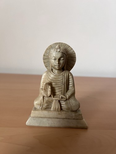 Cream buddha statue ornament - buddha,